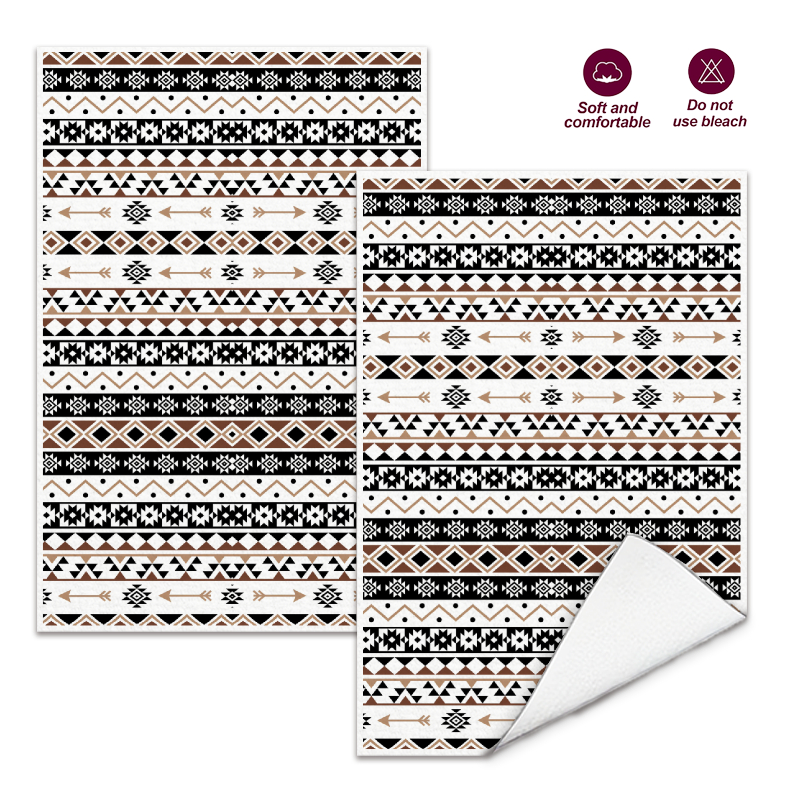 Kitchen Baking Necessities - 2Pcs, Black and White Geometric Line