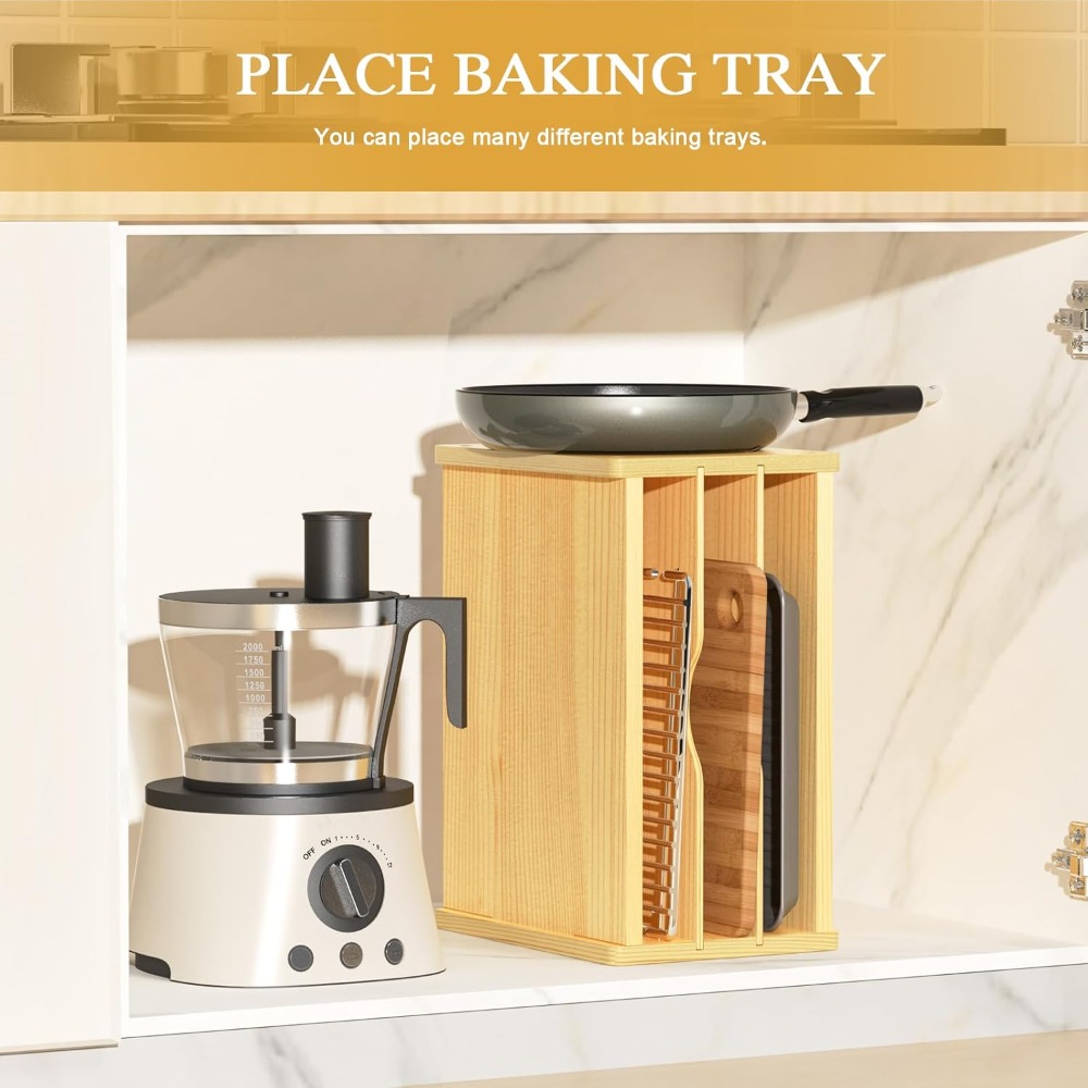 Wooden Cabinet Tray Dividers,  - Kitchen Cabinet Baking Organizer avis et prix