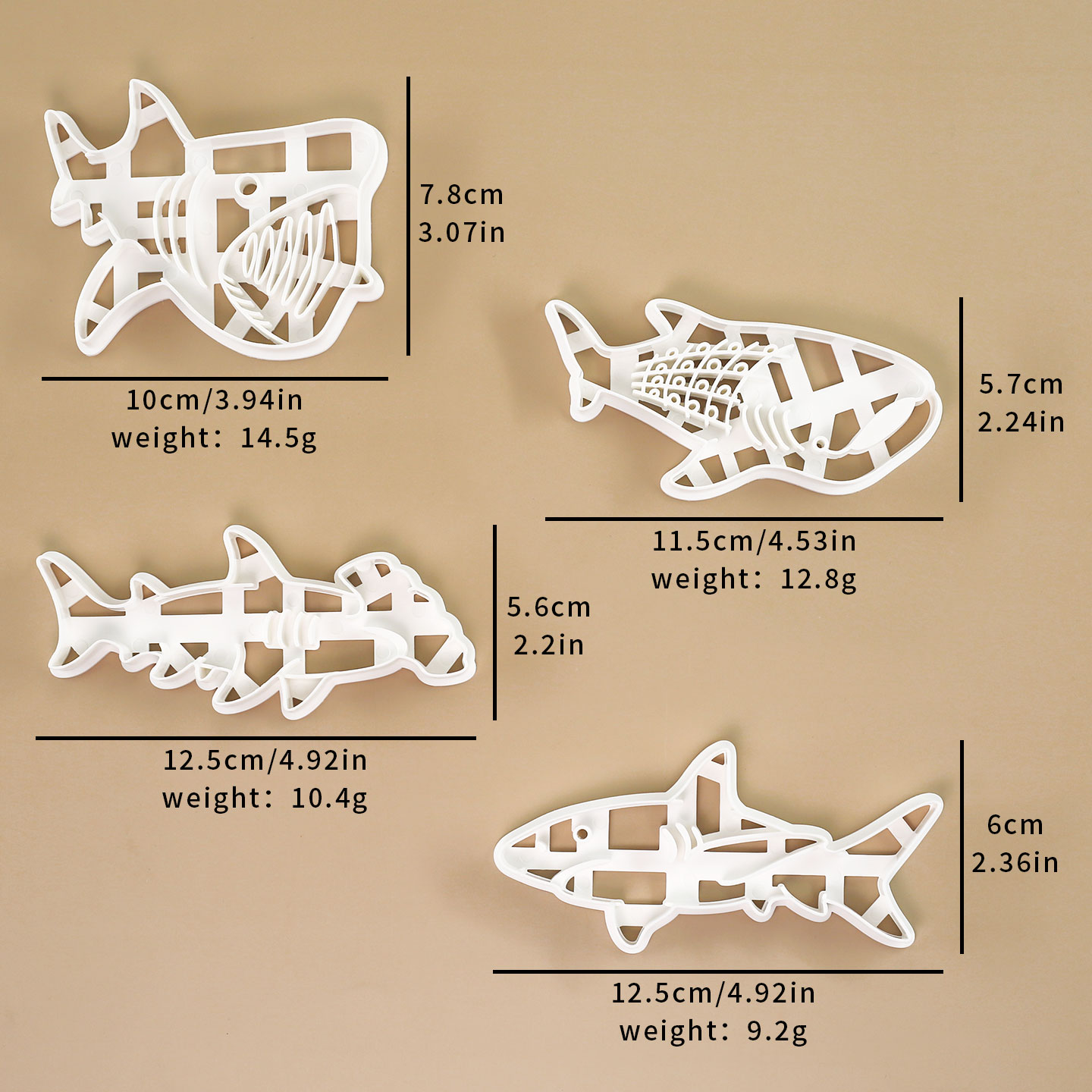 1 Pc/4 Pcs Shark Cookie Cutter - Kitchen Baking Cookies avis et prix