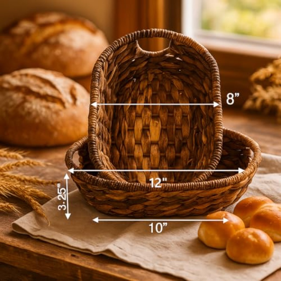 Handwoven Oval Wicker Baskets  - Kitchen Baking Mat avis et prix
