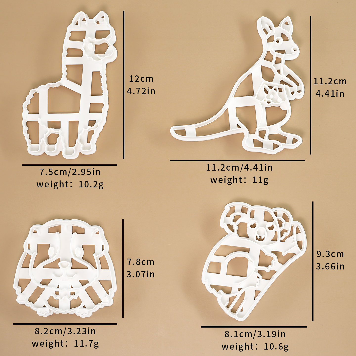 4 Pcs Forest Animals Alpaca Ka - Kitchen Baking Cookies avis et prix