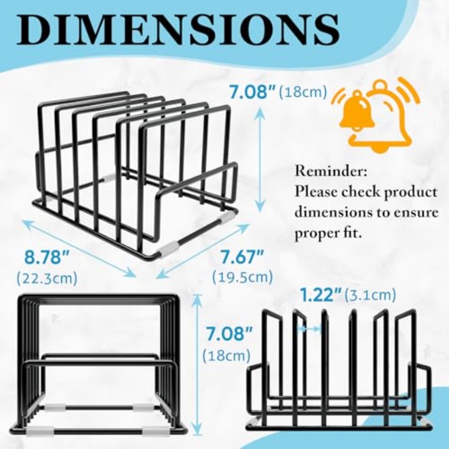 Cutting Board Organizer Rack w - Kitchen Cabinet Baking Organizer avis et prix