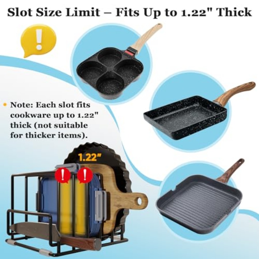 Cutting Board Organizer Rack w - Kitchen Cabinet Baking Organizer avis et prix