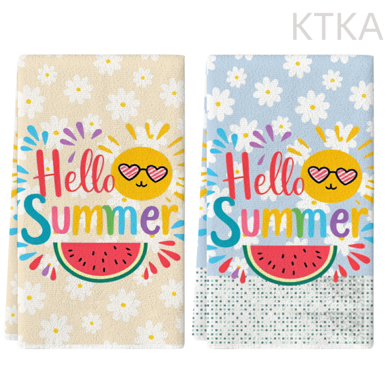 2Pcs, Watermelon Daisy Print K - Kitchen Baking Necessities avis et prix