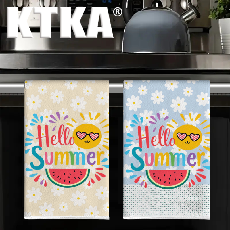 2Pcs, Watermelon Daisy Print K - Kitchen Baking Necessities avis et prix