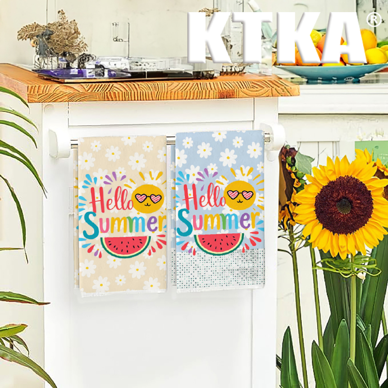 2Pcs, Watermelon Daisy Print K - Kitchen Baking Necessities avis et prix