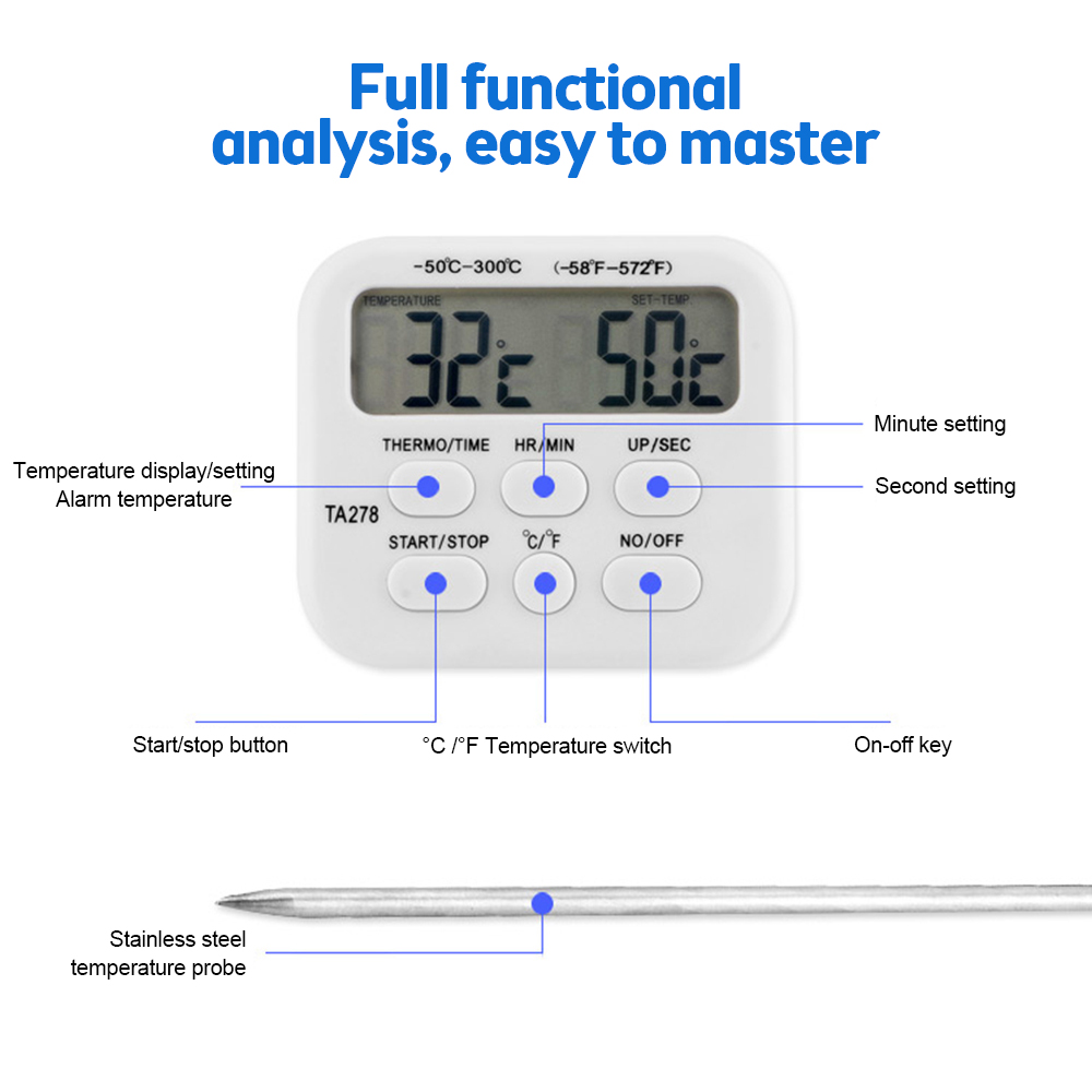 TA278 Digital Kitchen Thermome - Kitchen With Baking Station avis et prix