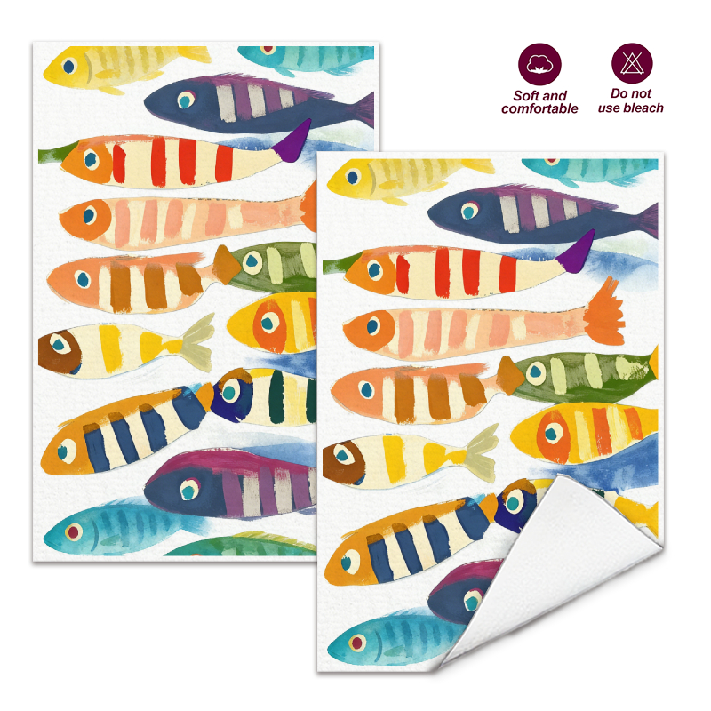 2Pcs, Watercolor Striped Fish  - Kitchen Baking Necessities avis et prix