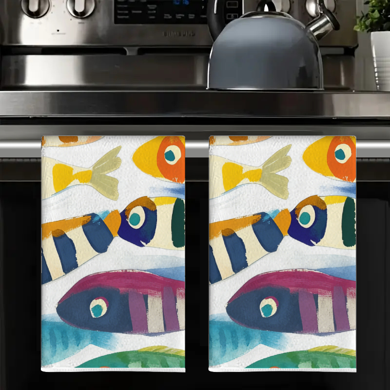2Pcs, Watercolor Striped Fish  - Kitchen Baking Necessities avis et prix