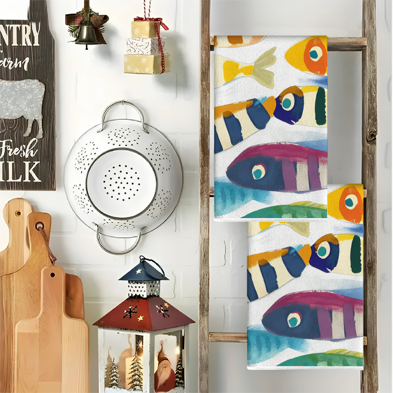 2Pcs, Watercolor Striped Fish  - Kitchen Baking Necessities avis et prix