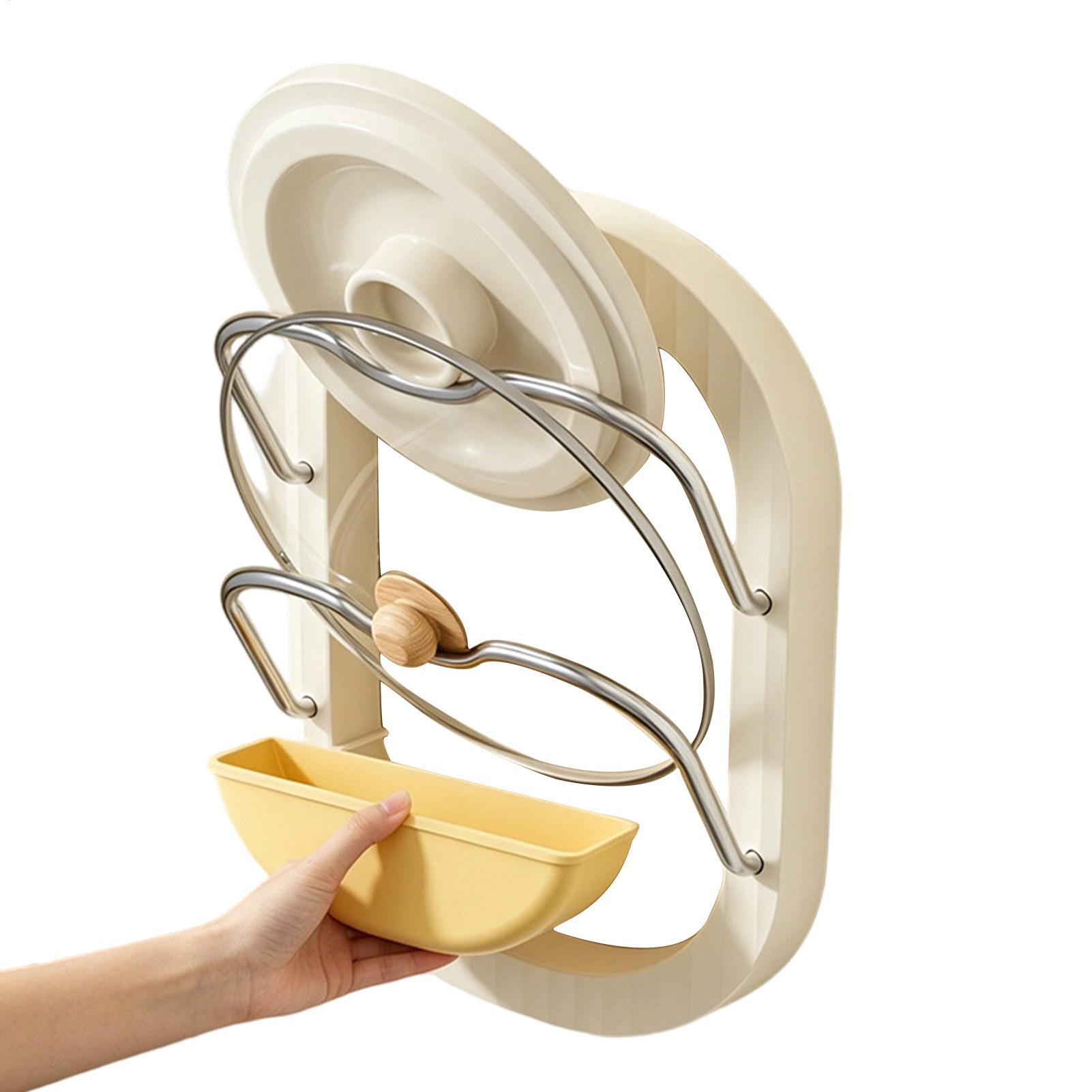 Pot Lid Rack 2-Tier Wall Mount - Kitchen Cabinet Baking Organizer avis et prix