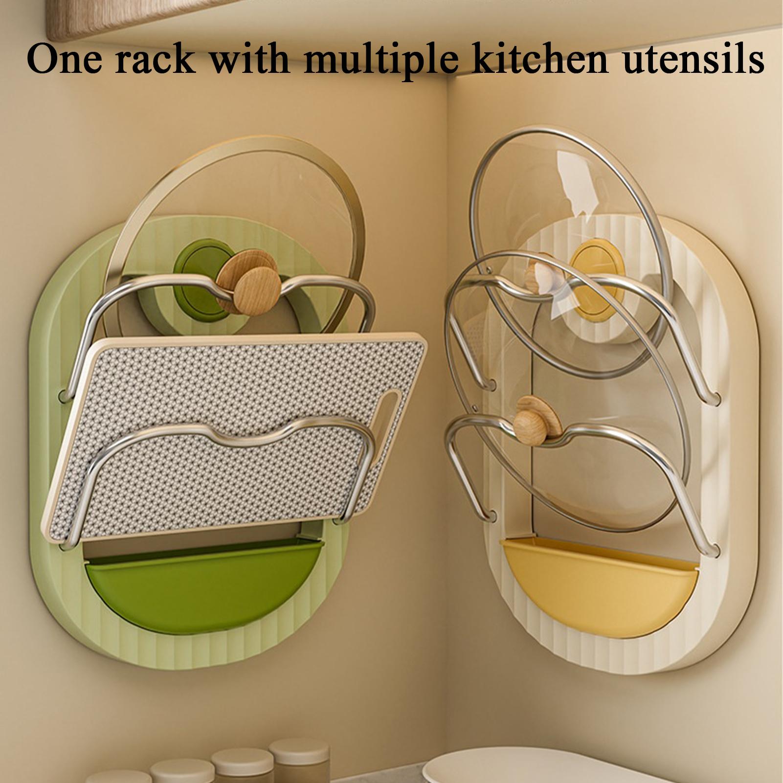 Pot Lid Rack 2-Tier Wall Mount - Kitchen Cabinet Baking Organizer avis et prix