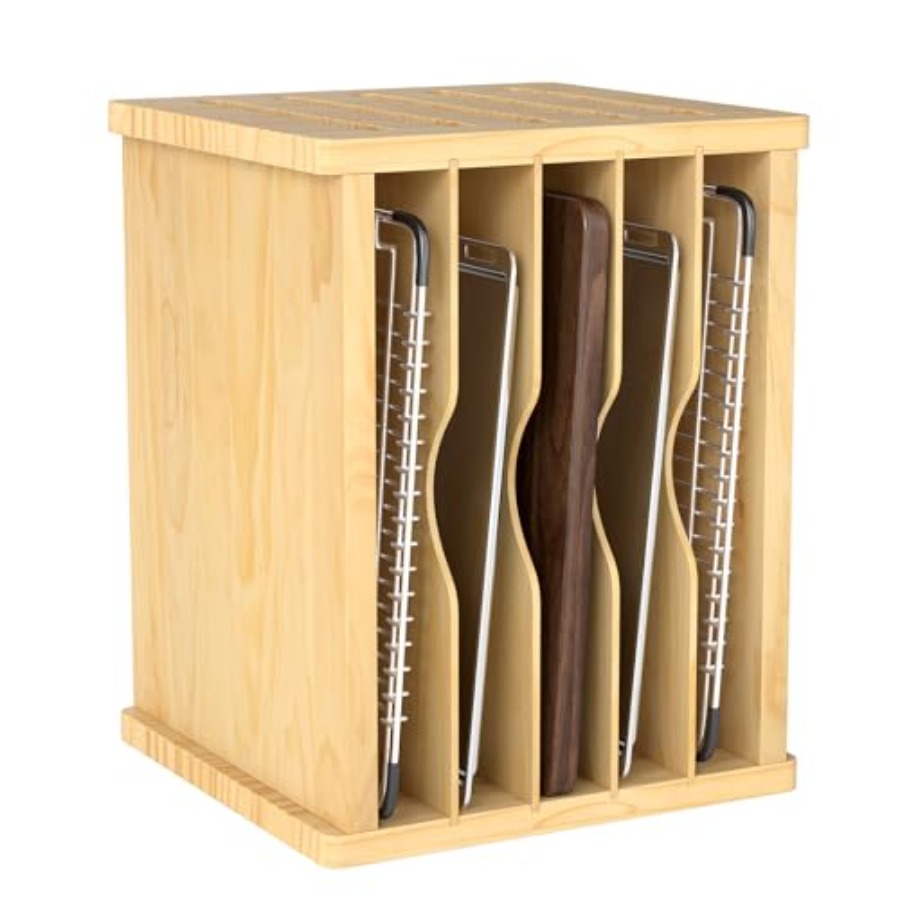 Wood Cabinet Tray Dividers 6 T - Kitchen Cabinet Baking Organizer avis et prix