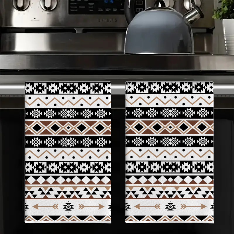 2Pcs, Black and White Geometri - Kitchen Baking Necessities avis et prix