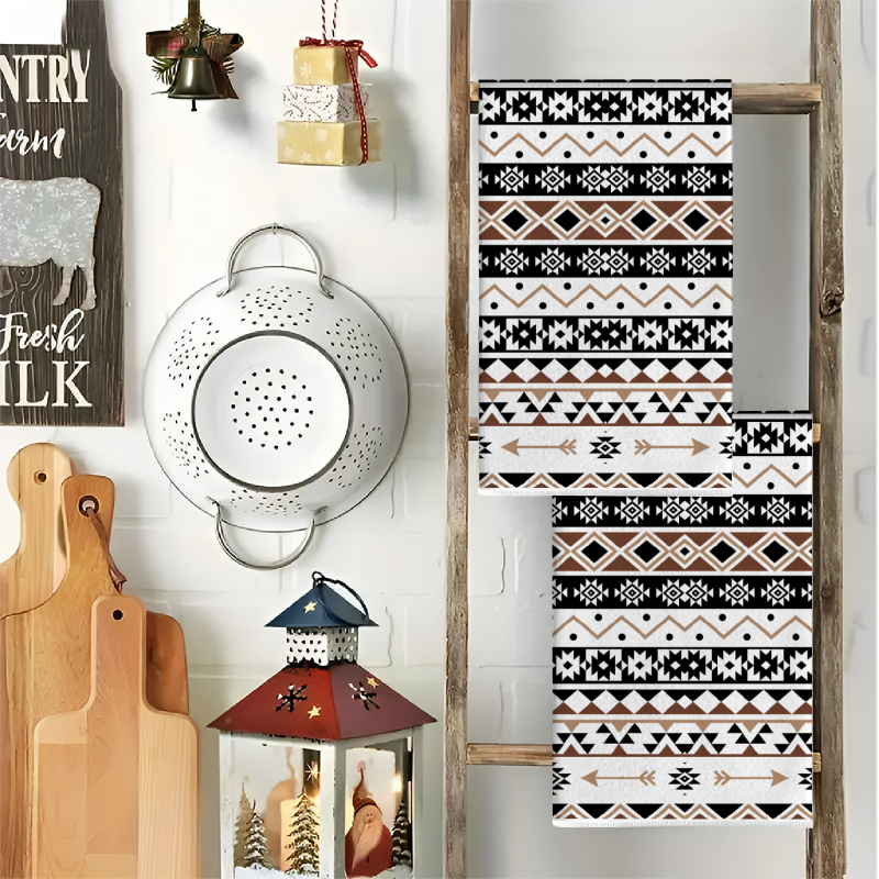 2Pcs, Black and White Geometri - Kitchen Baking Necessities avis et prix
