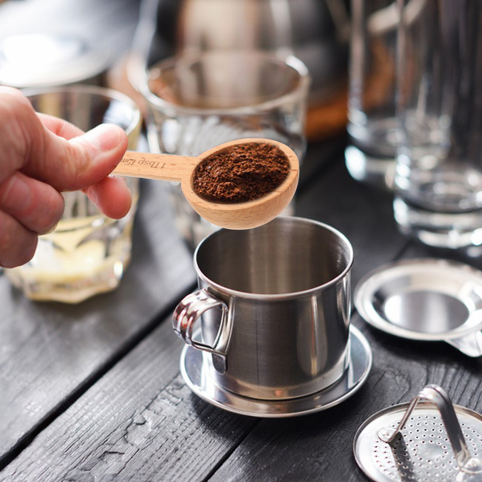 4Pcs Coffee Scoops Wooden Meas - Kitchen Baking Soda avis et prix