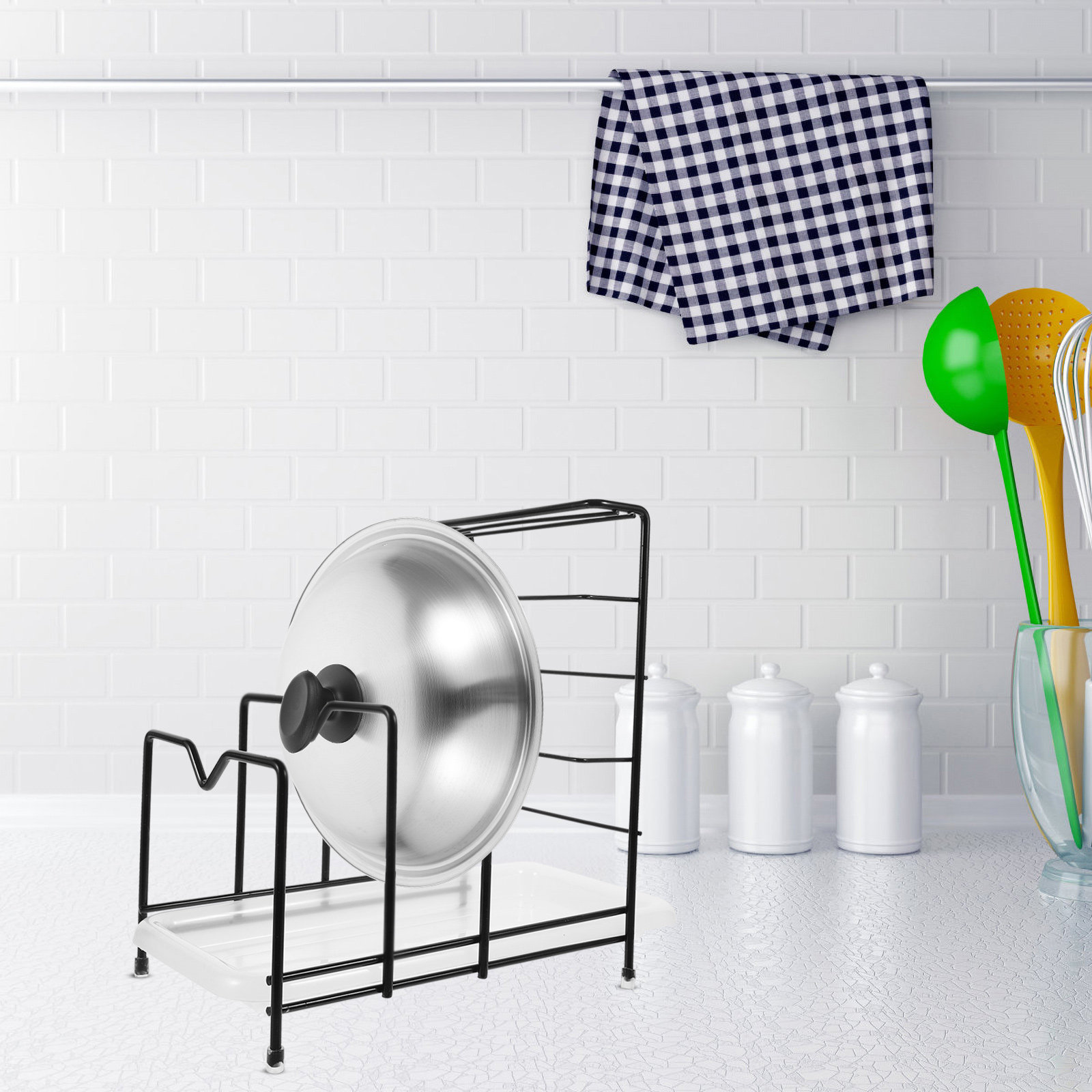 Pot Lid Rack Cutting Board Org - Kitchen Cabinet Baking Organizer avis et prix