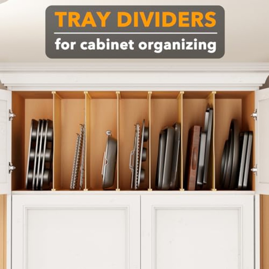 6 Pack Tray Dividers for Cabin - Kitchen Cabinet Baking Organizer avis et prix