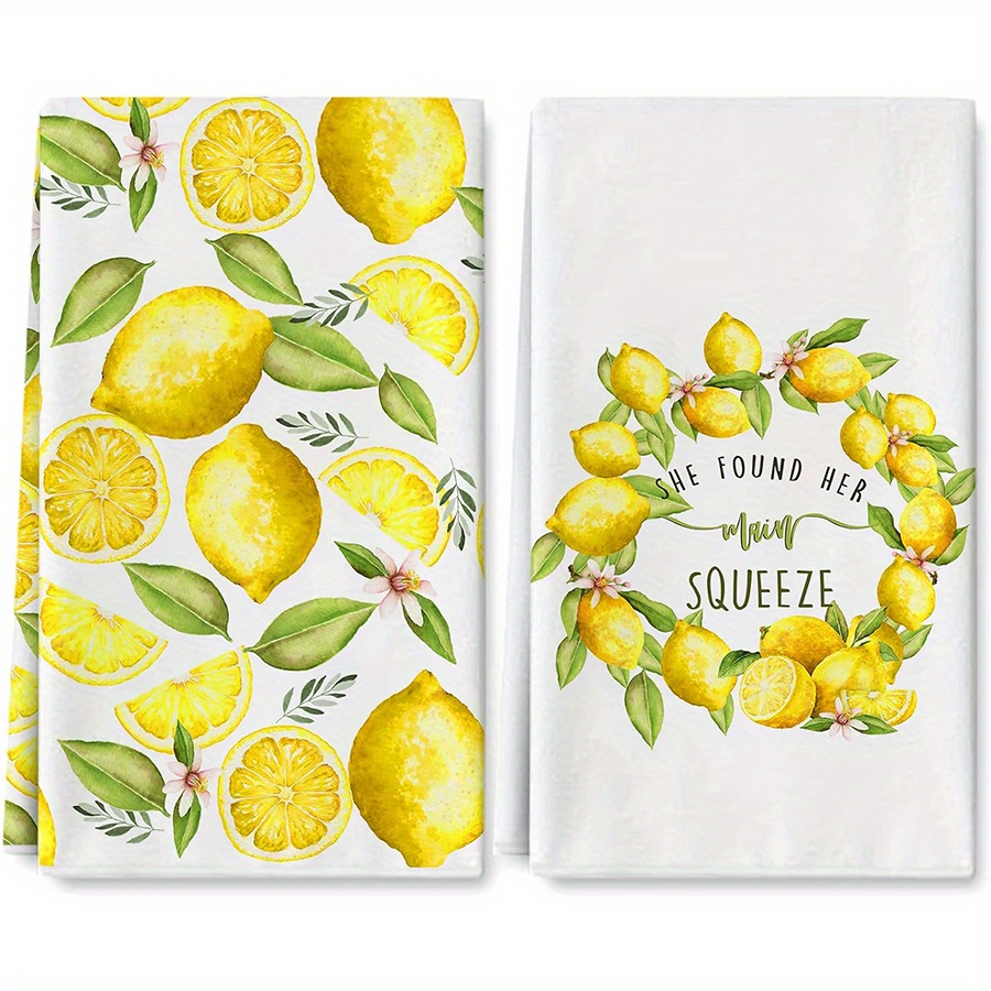 2Pcs, Lemon Wreath Kitchen Tow - Kitchen Baking Necessities avis et prix