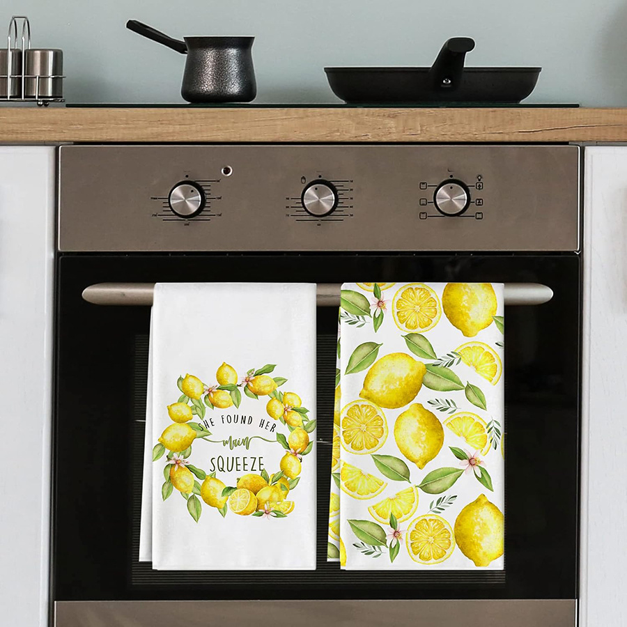 2Pcs, Lemon Wreath Kitchen Tow - Kitchen Baking Necessities avis et prix