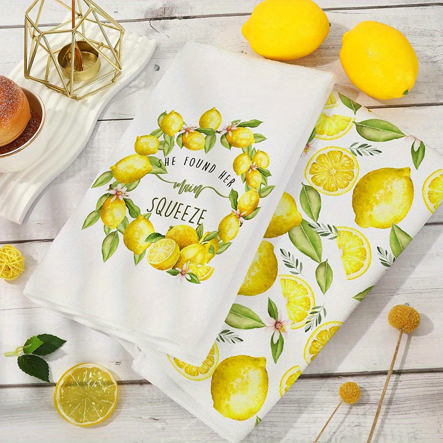 2Pcs, Lemon Wreath Kitchen Tow - Kitchen Baking Necessities avis et prix