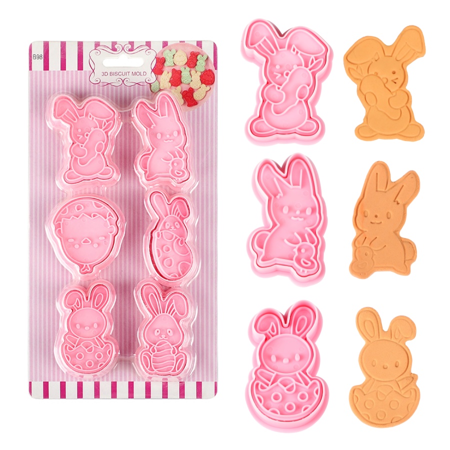 6pcs/Set Easter Bunny Cookie C - Kitchen Baking Cookies avis et prix