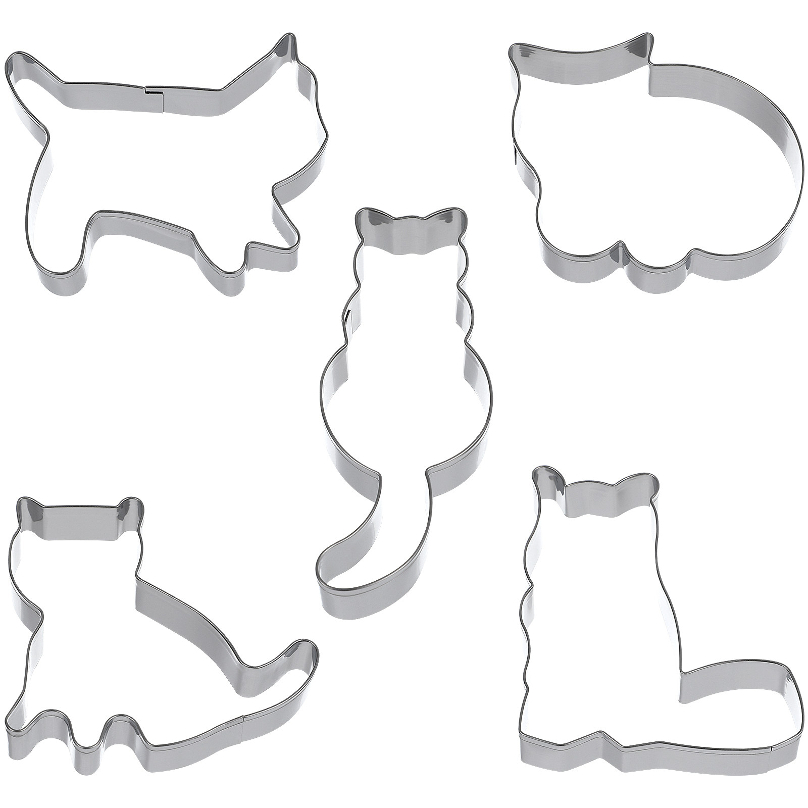 5Pcs Baking Cookie Cutters Cat - Kitchen Baking Cookies avis et prix