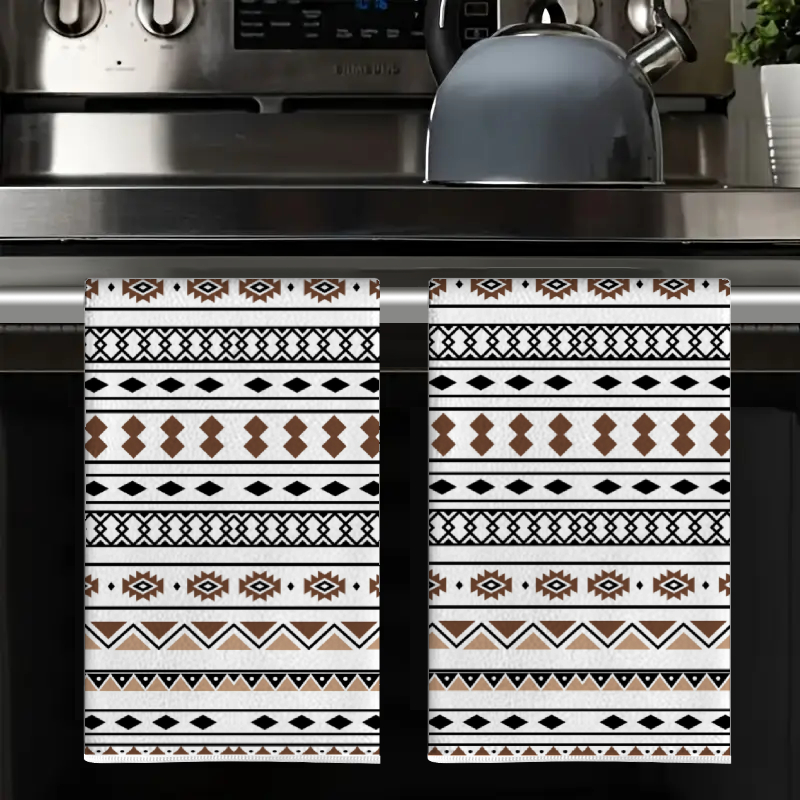 2Pcs, Exotic Geometric Striped - Kitchen Baking Necessities avis et prix