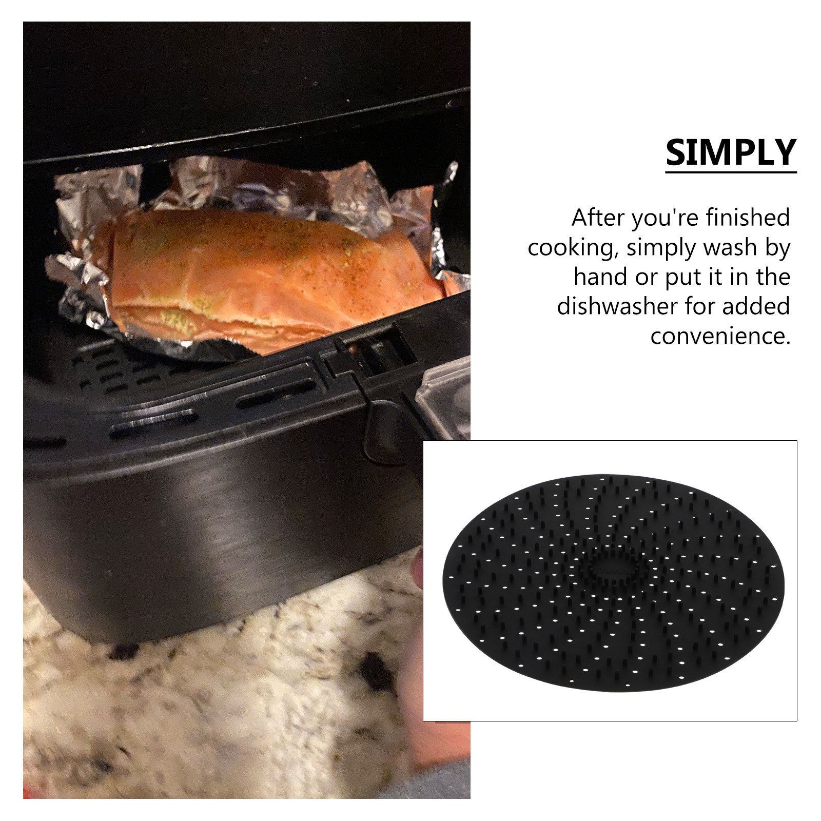 1Pcs Silicone Air Fryer Mat Re - Kitchen Baking Mat avis et prix