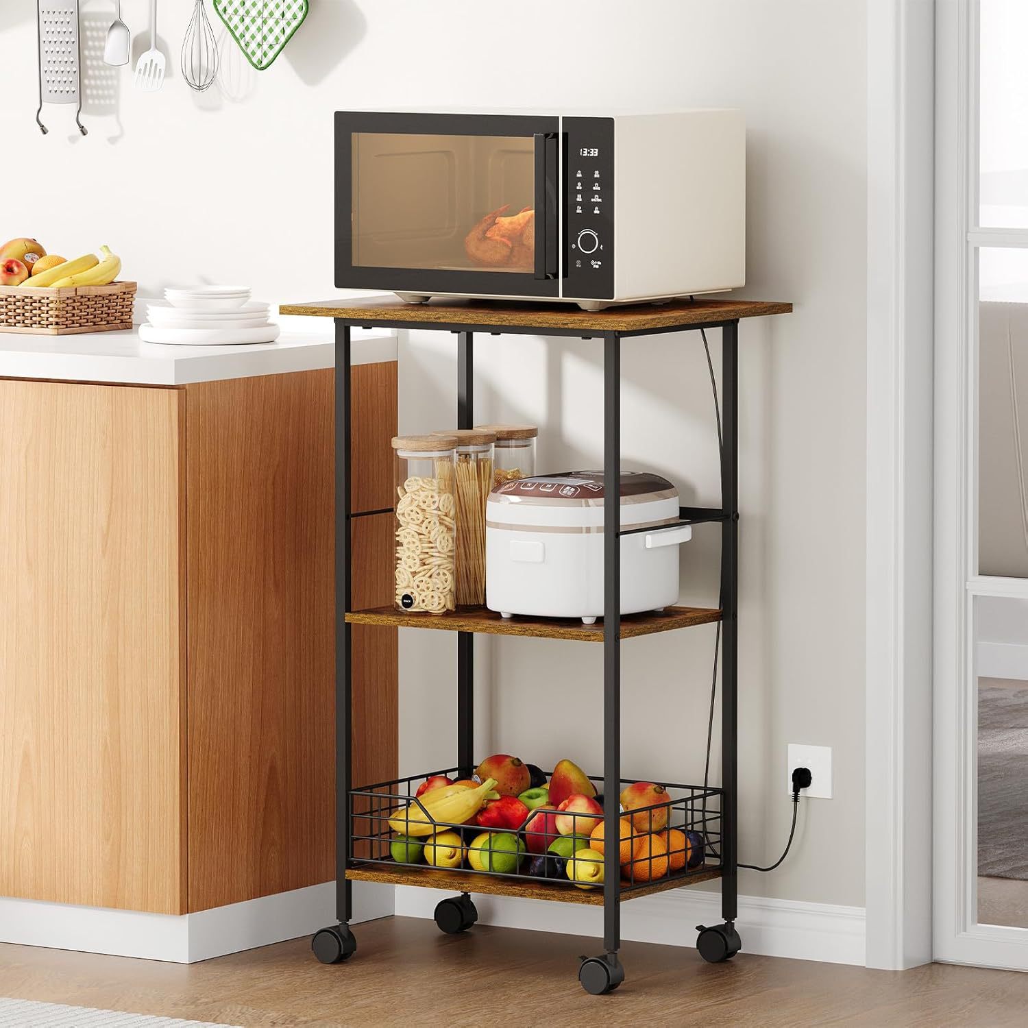 Three-layer roller kitchen rac - Kitchen With Baking Station avis et prix