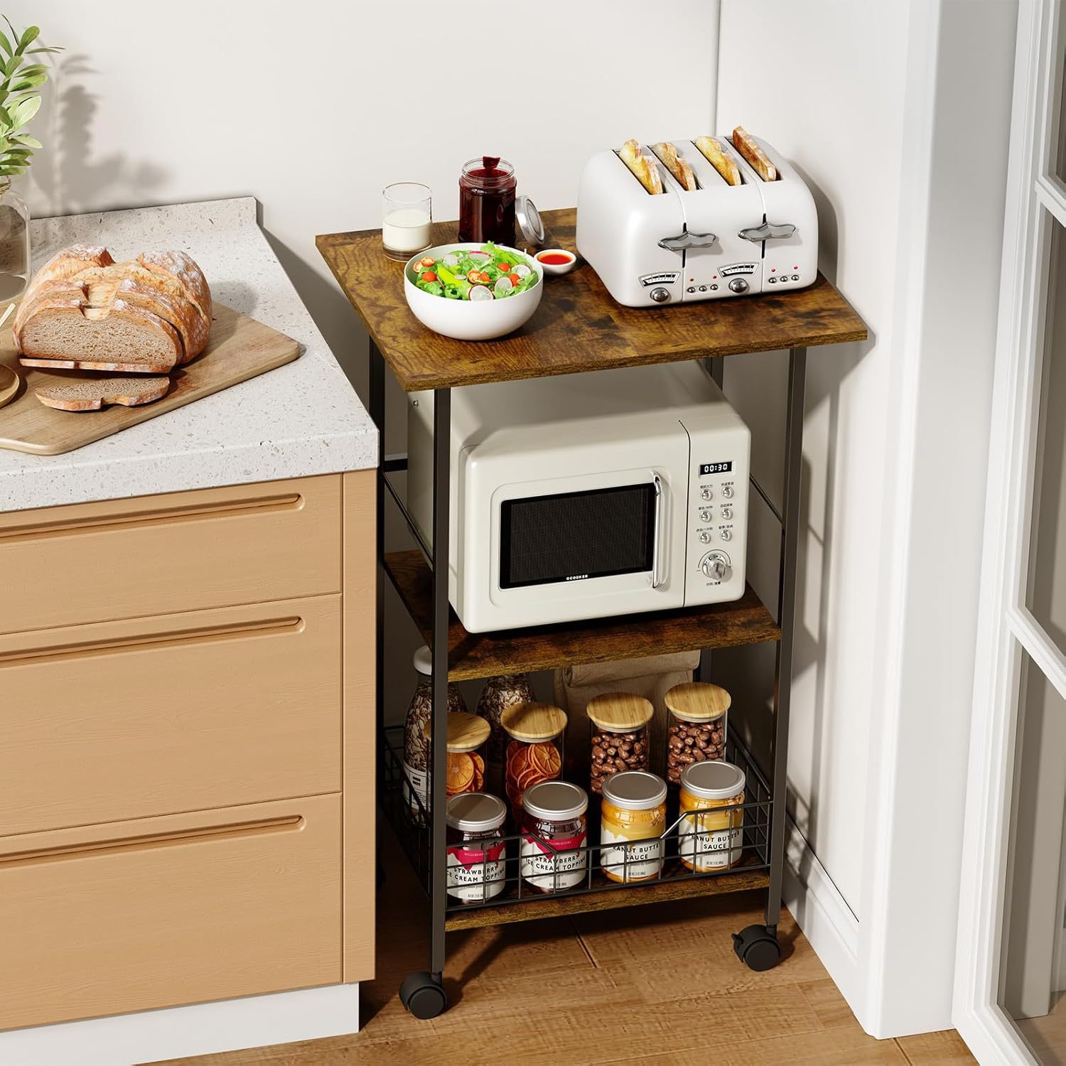 Three-layer roller kitchen rac - Kitchen With Baking Station avis et prix