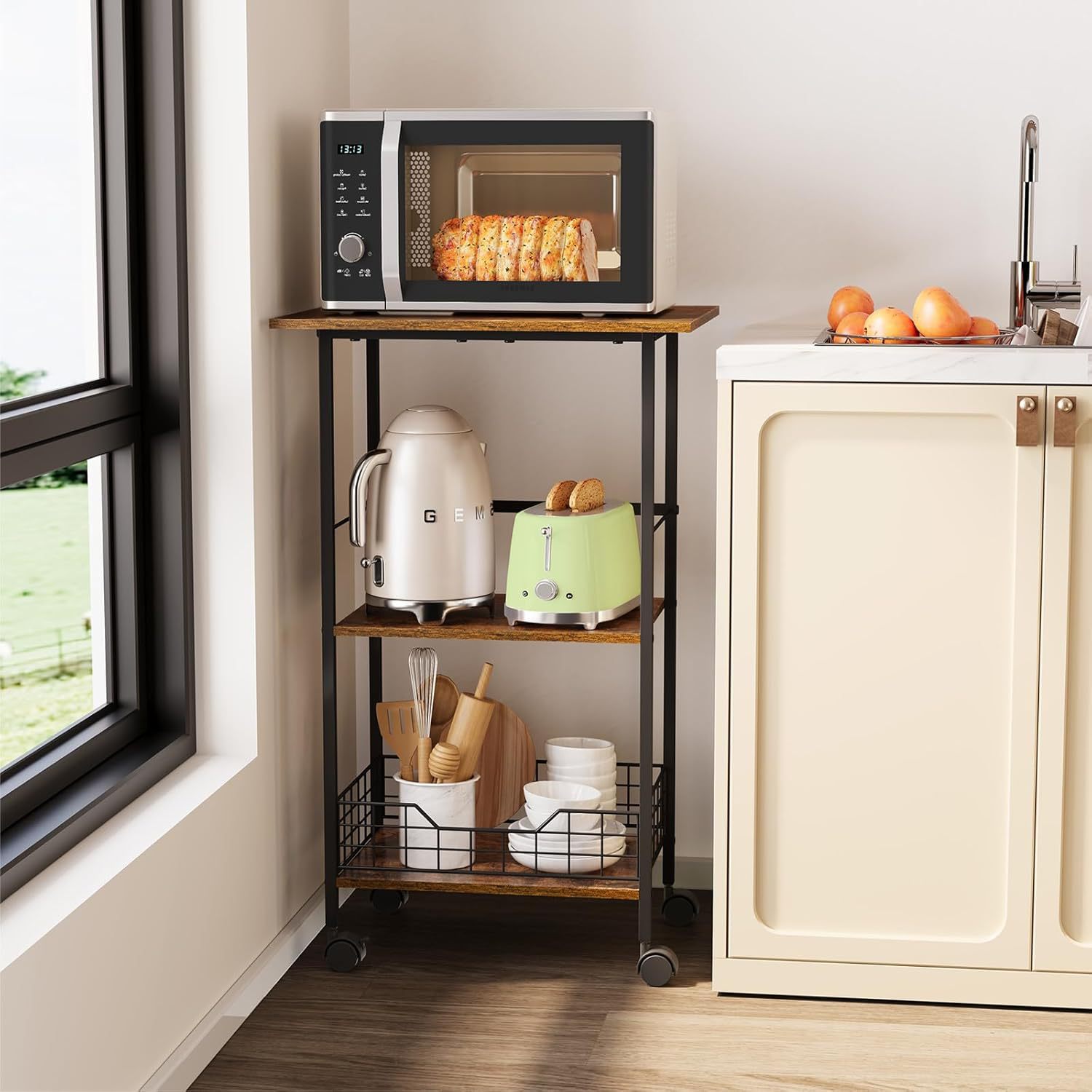 Three-layer roller kitchen rac - Kitchen With Baking Station avis et prix
